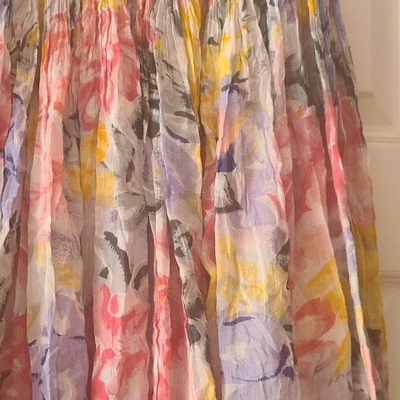 Long Vintage Floral Boho Skirt - Picture 3 of 9